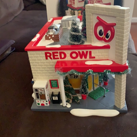Snow Village Department 56 Red Owl Grocery Store Vintage rare. - Picture 5 of 13